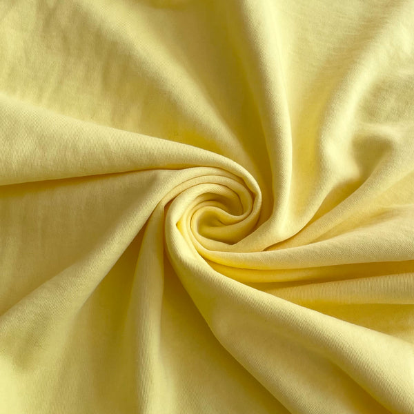 Organic Cotton Sweatshirt Fleece - Yellow Cream