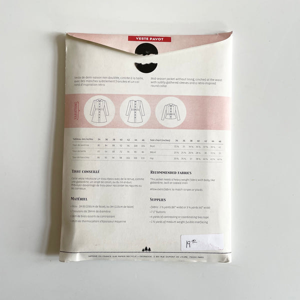 Deer & Doe Patterns : Pavot Jacket