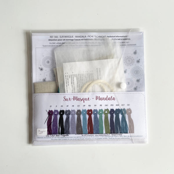 Un Chat Embroidery Kit : Mandala Mask