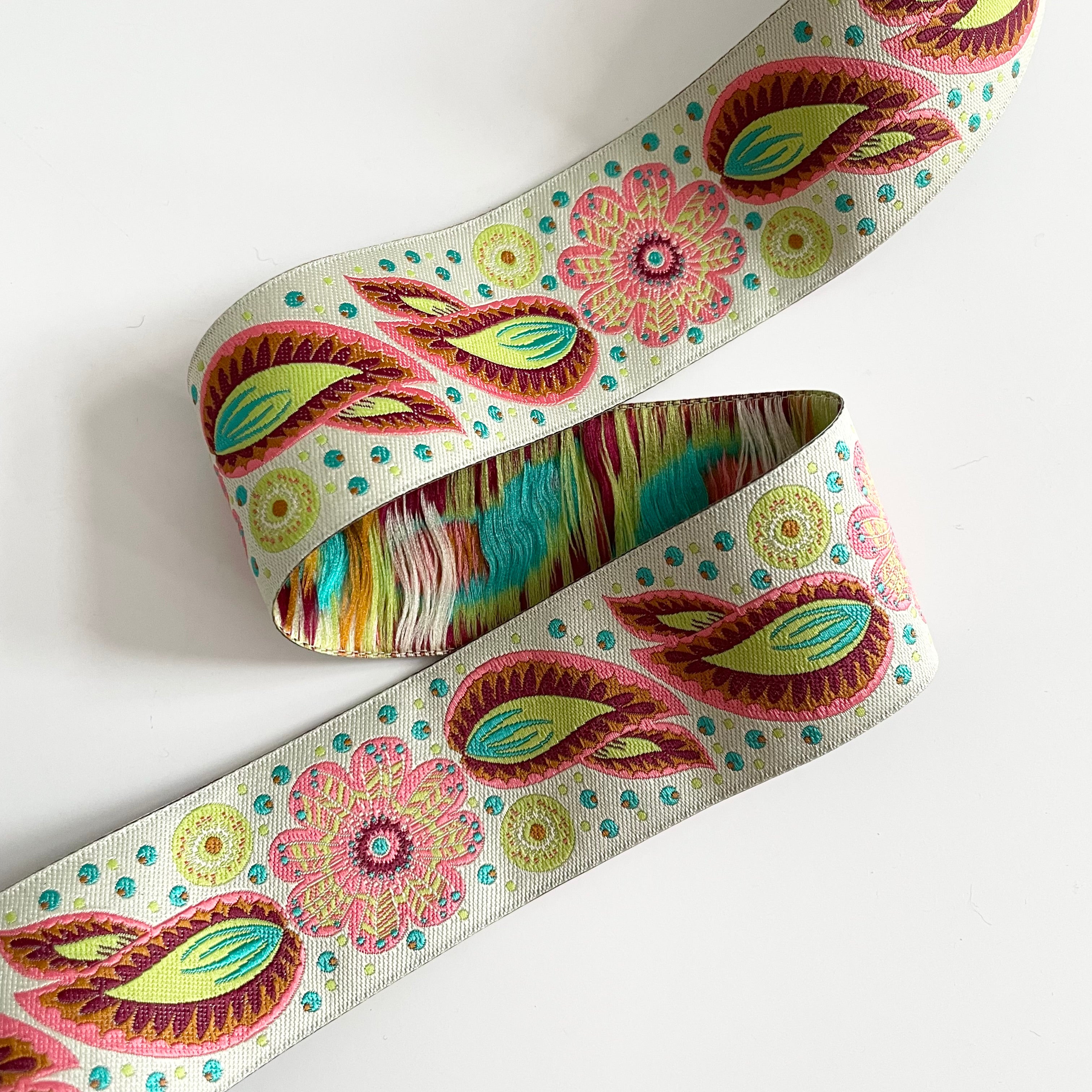 Anna Maria Ribbon : Flourish Paisley - Coral