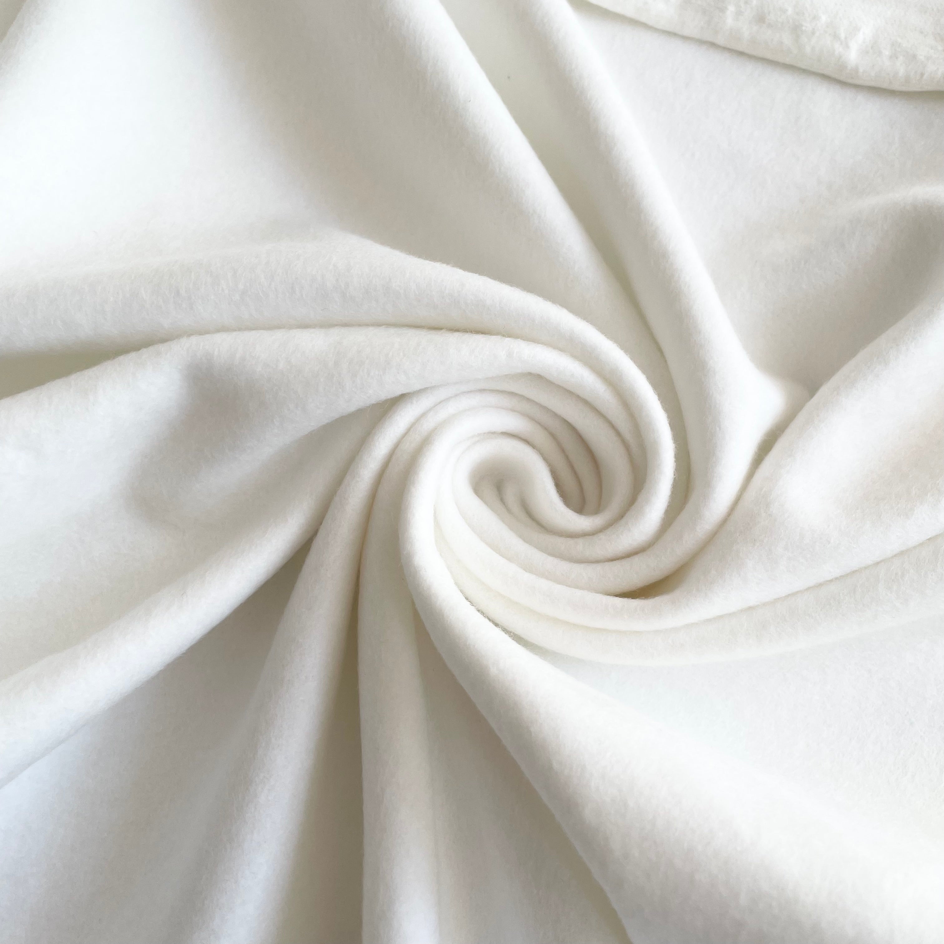 Organic Cotton Sweatshirt Fleece - White