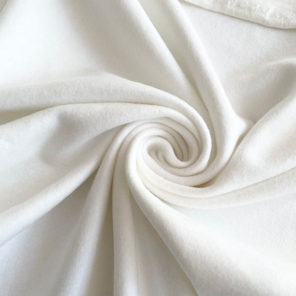 Organic Cotton Sweatshirt Fleece - White