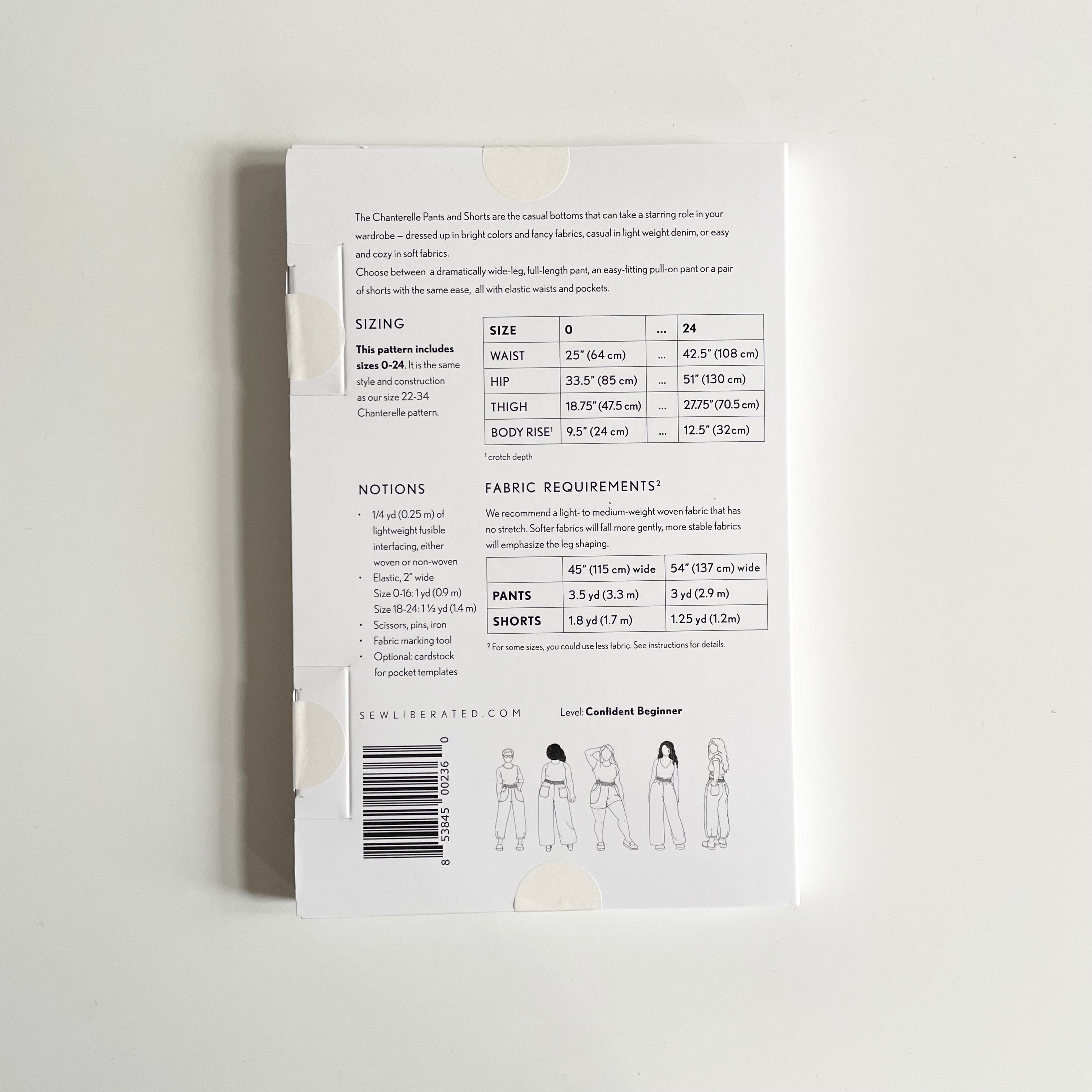 Sew Liberated Patterns : Chanterelle Pants and Shorts