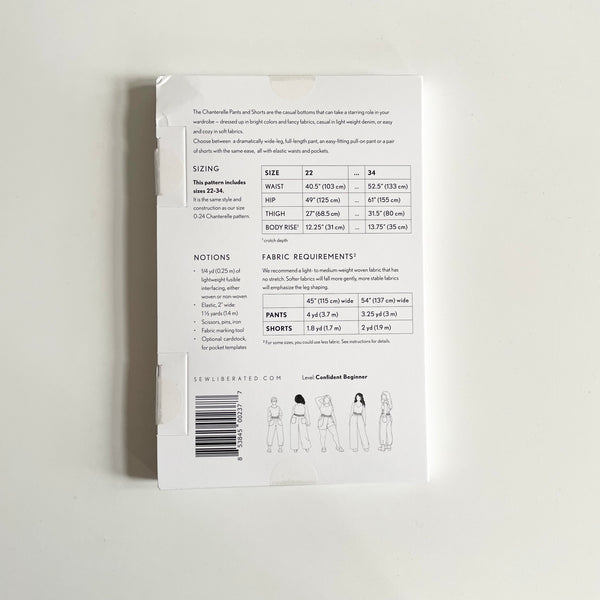 Sew Liberated Patterns : Chanterelle Pants and Shorts