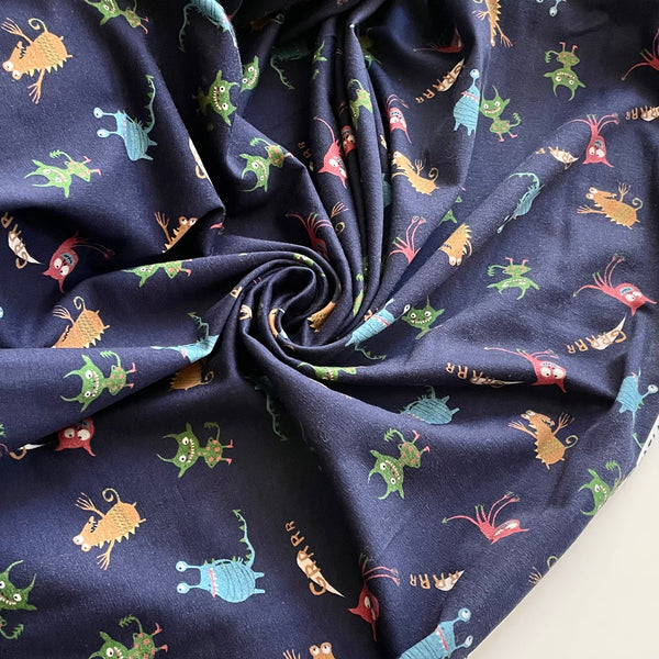 Organic Cotton Jersey - Monsters
