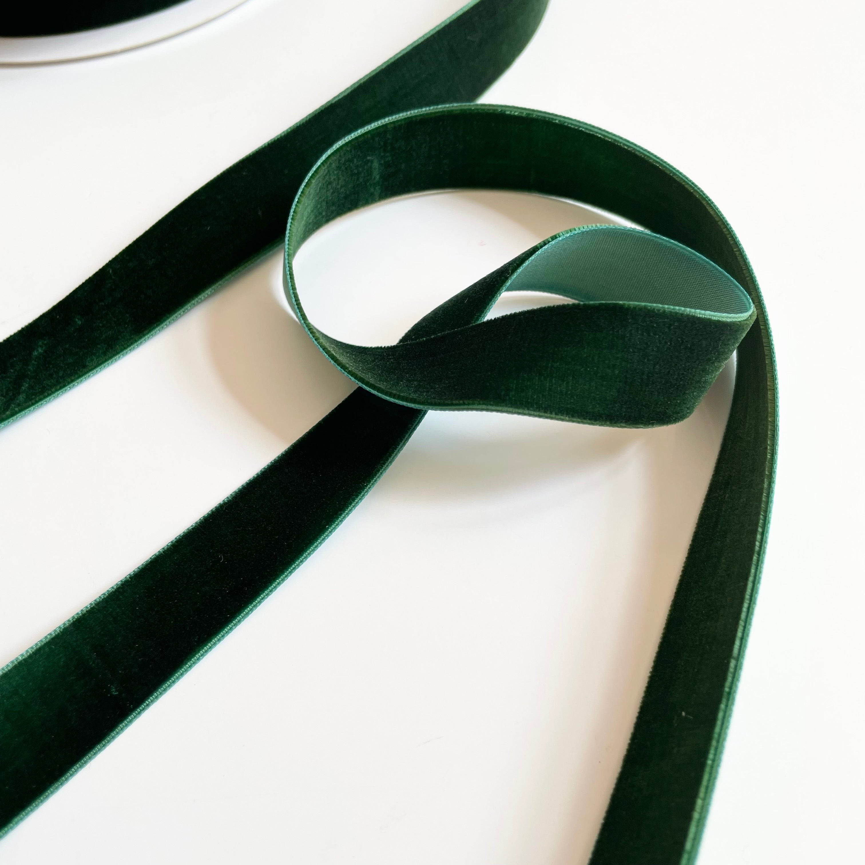 May Arts Velvet Ribbon - 3/4" Green