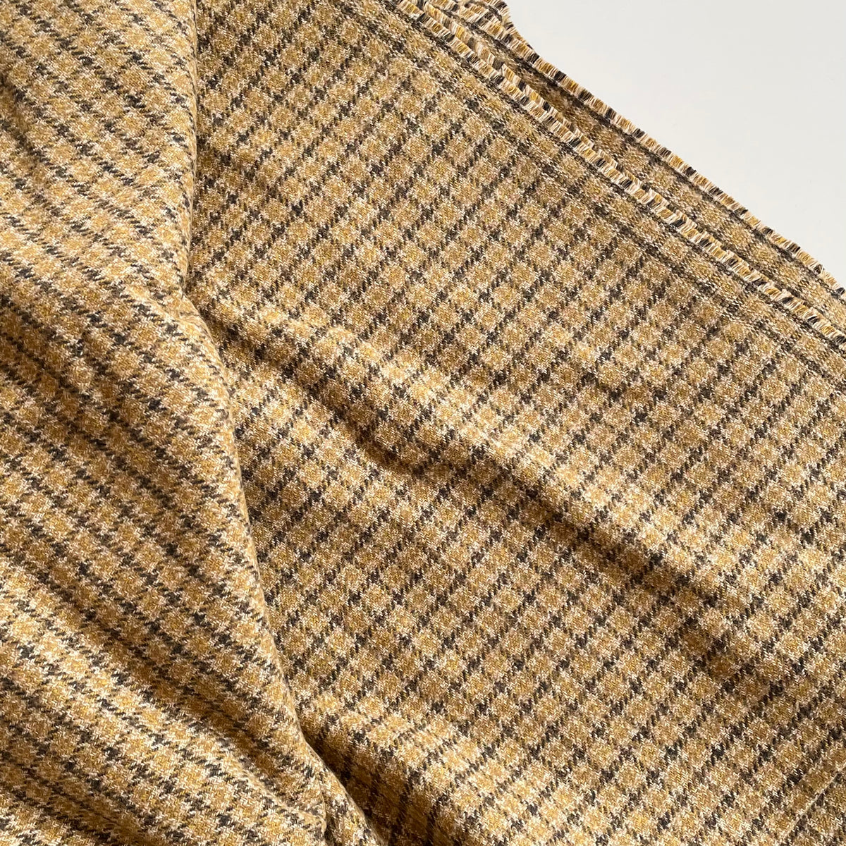 Yarn-Dyed Plaid Twill Flannel - Mustard / Black