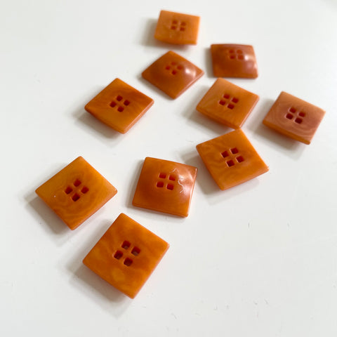Square Button - Orange