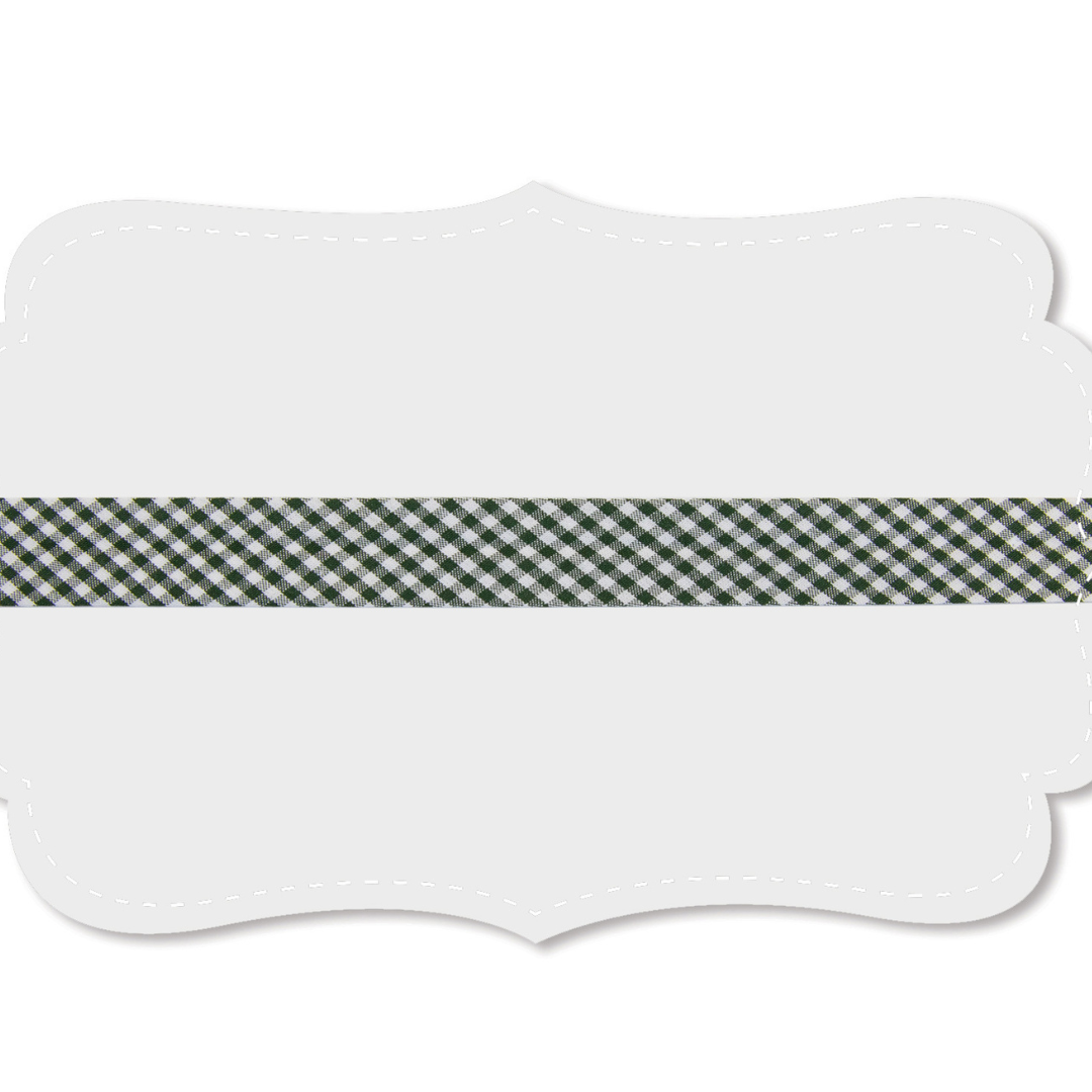 Gingham Bias Tape - Kombu Green