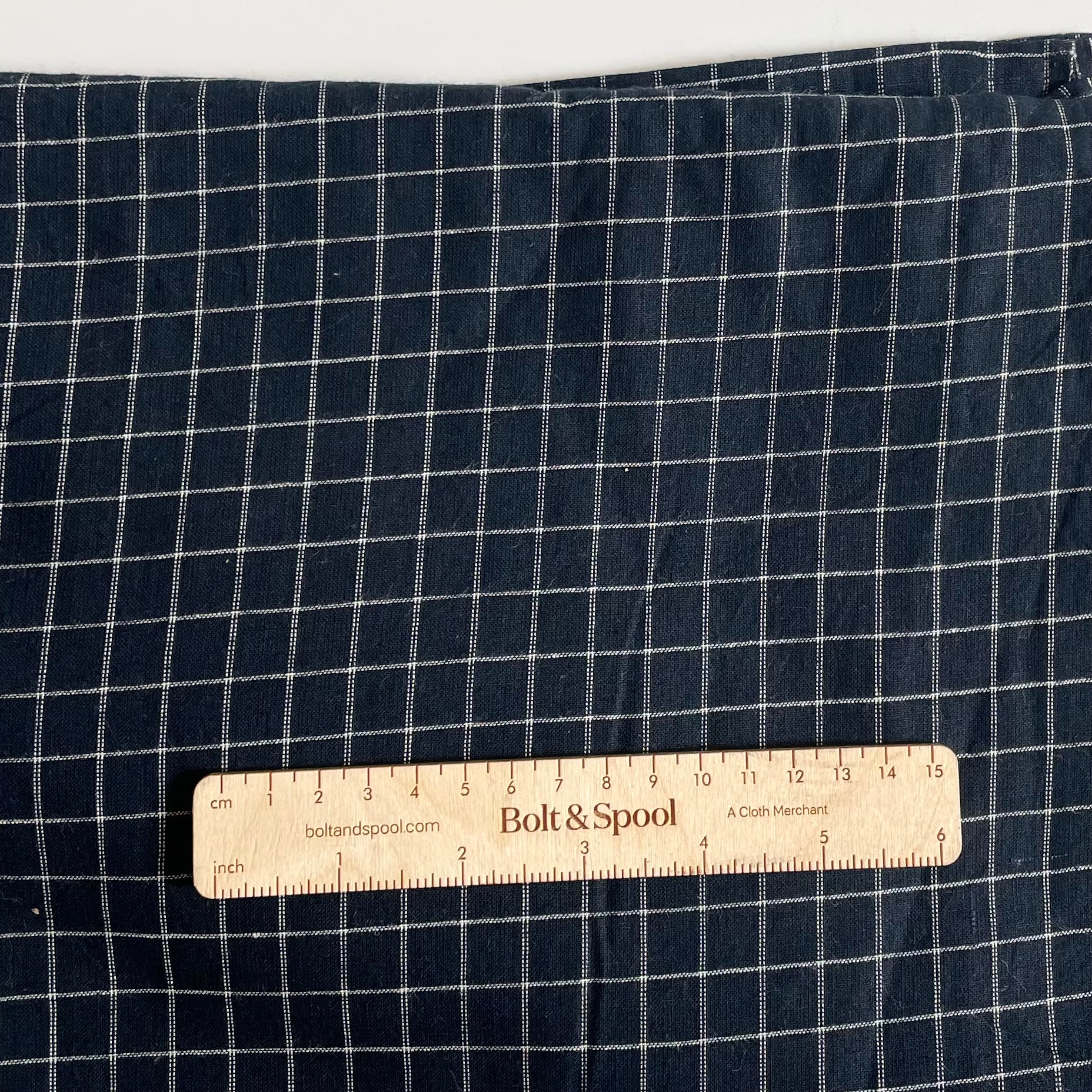 Bengal Handlooms Khadi Cotton - Black Grid