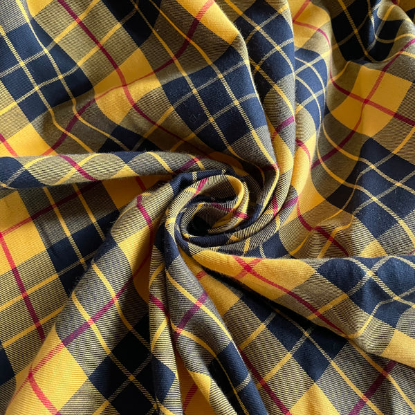 Robert Kaufman House of Wales Plaid - Yellow / Black