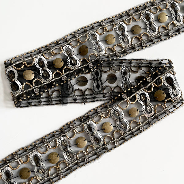 Beaded Metal Trim - Silver / Gold