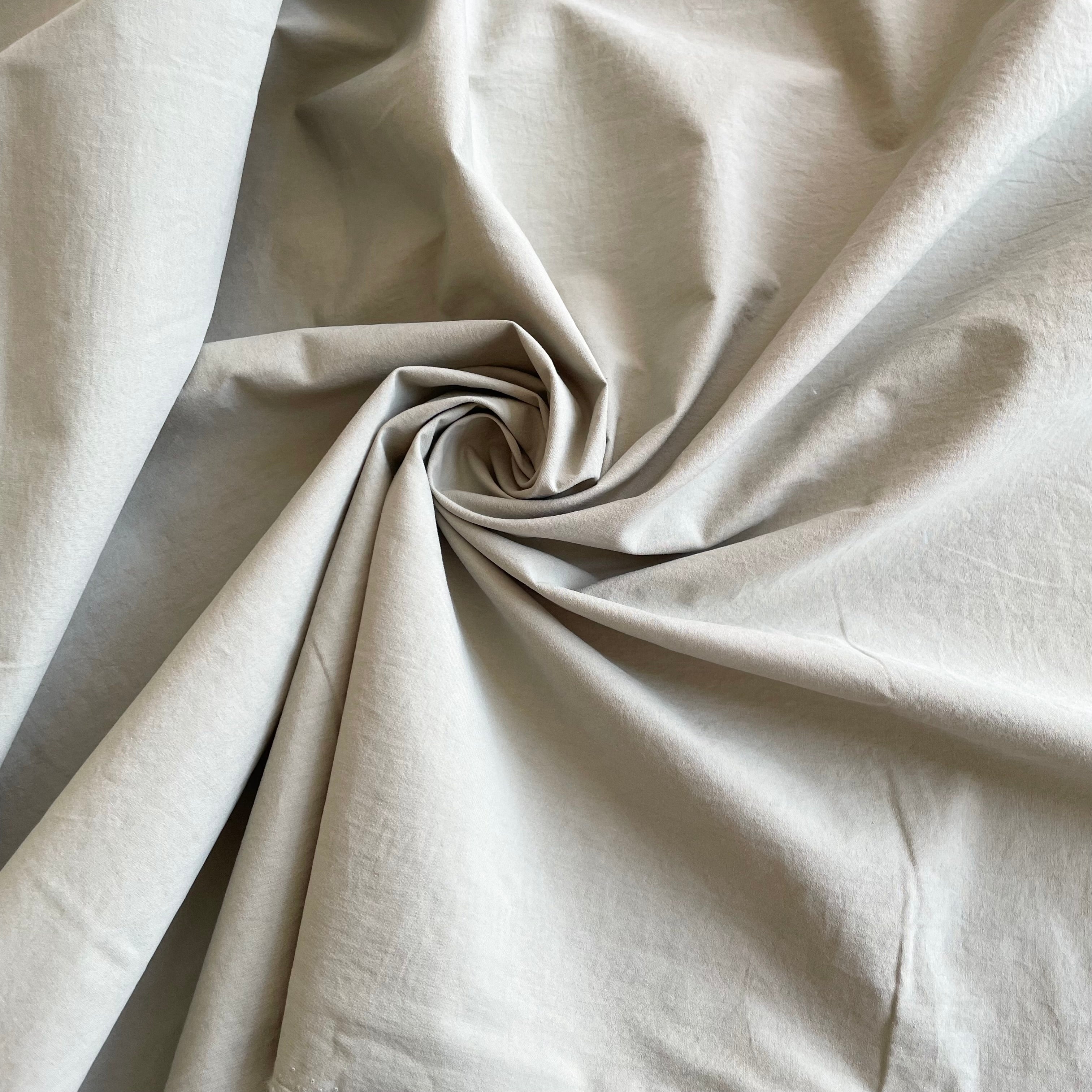 Enzyme-Washed Cotton Poplin - Sage Gray
