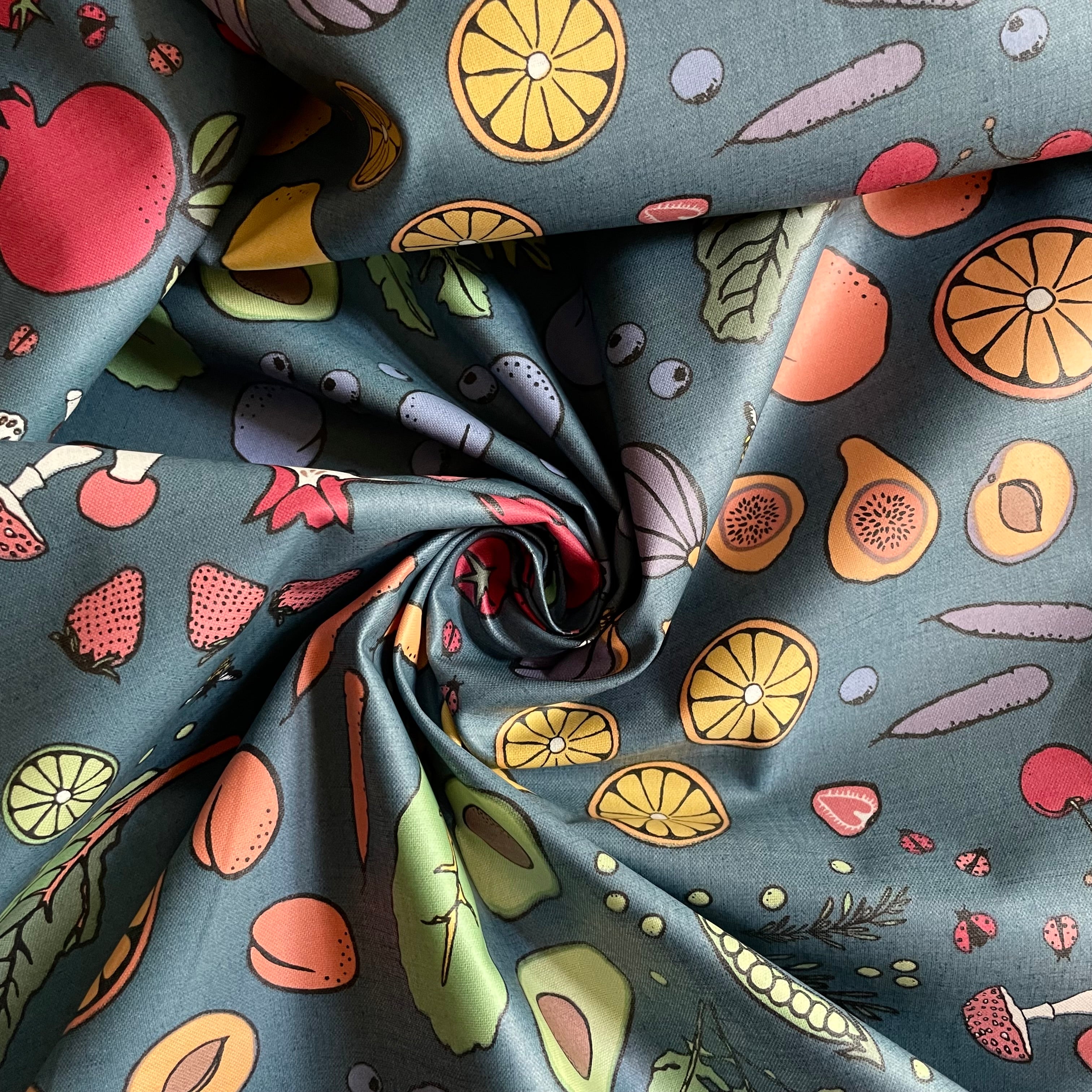 Splash Laminated Cotton - Kale