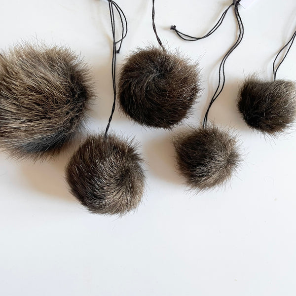 Mokuba Faux Fur Ball - Brown