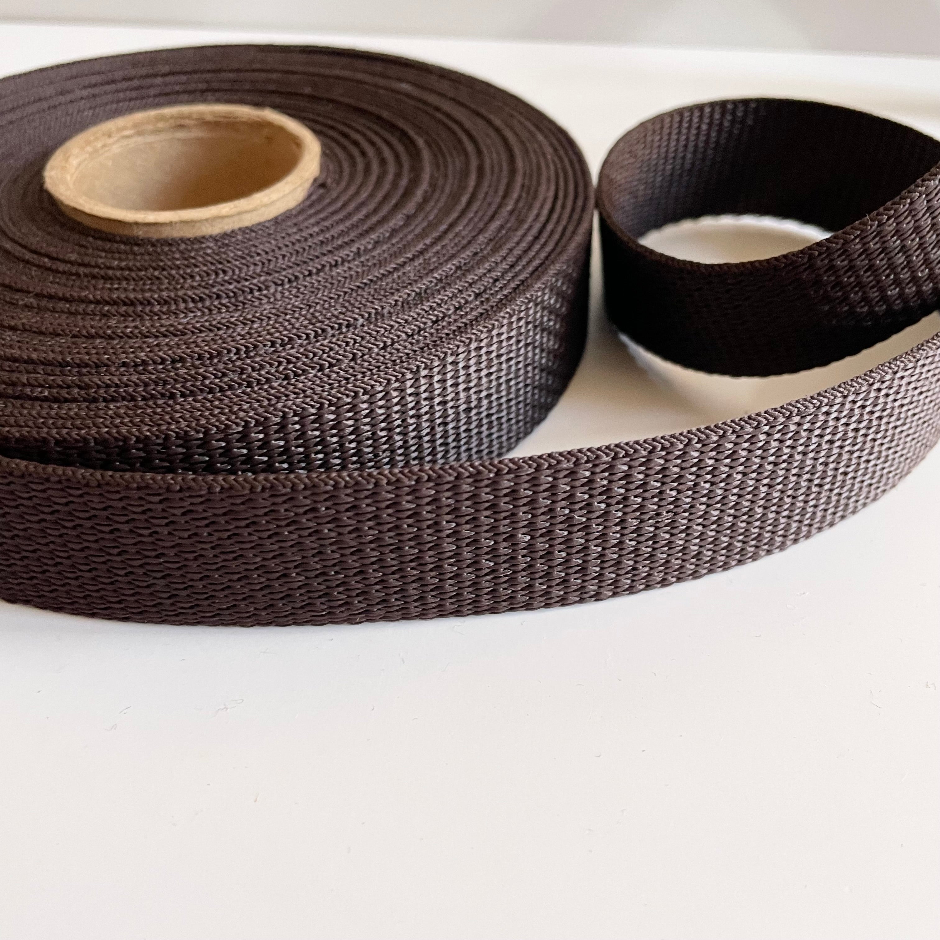 Polyester Webbing - Dark Brown 1"