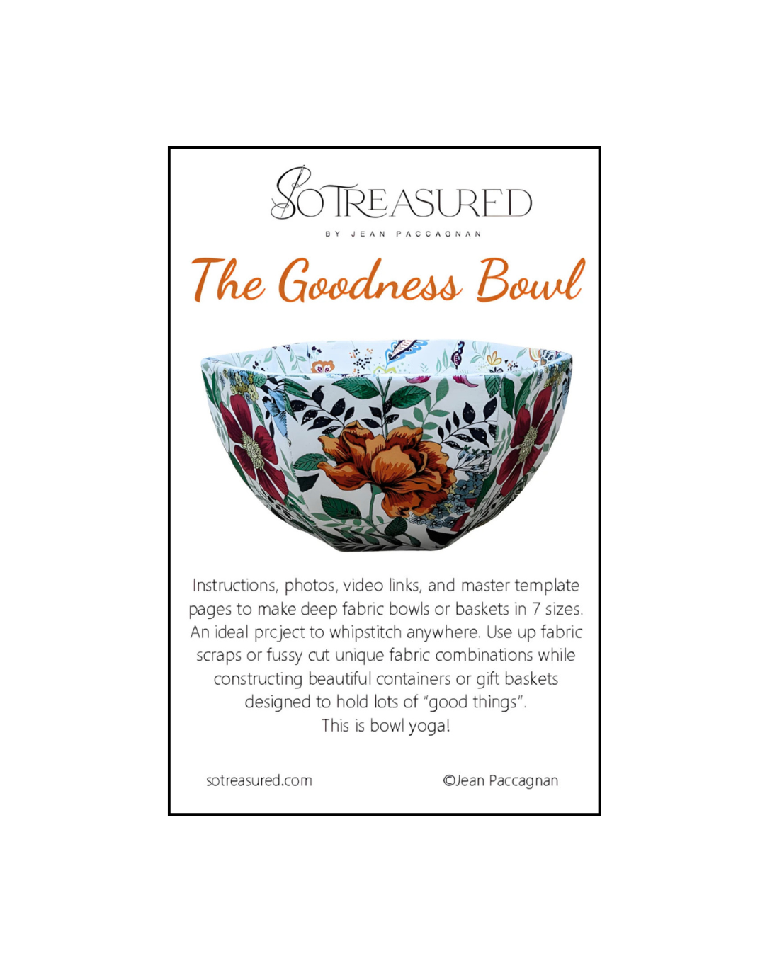 The Goodness Bowl English Paper Piecing Pattern