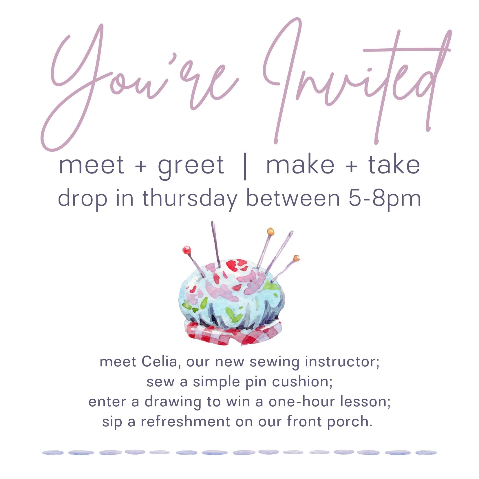 July 27:  meet + greet  |  make + take