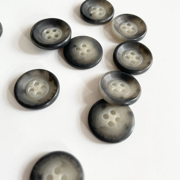 Smoke Gray Horn Button four hole