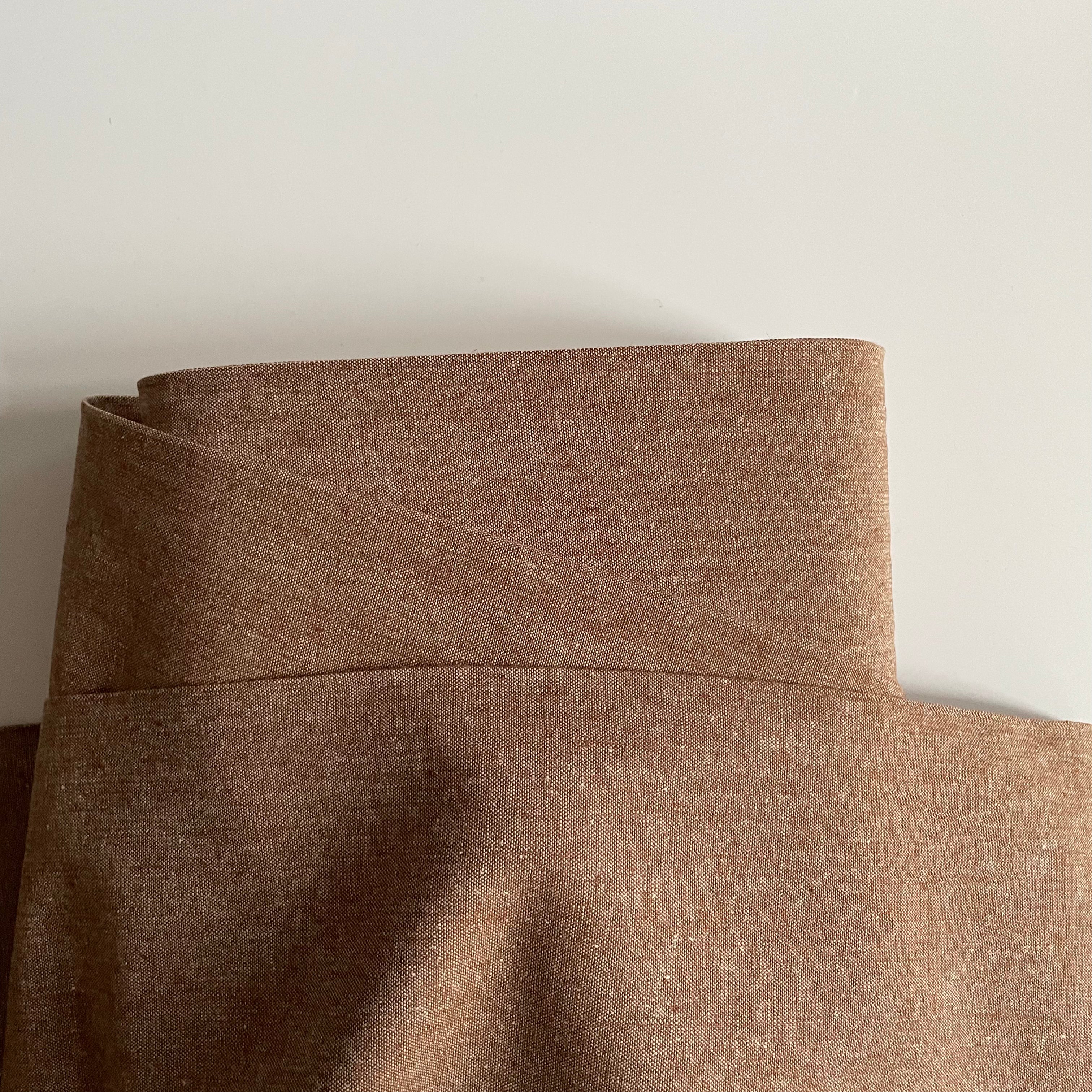 1-1/4 yard Remnant : Robert Kaufman Essex Linen / Cotton - Nutmeg