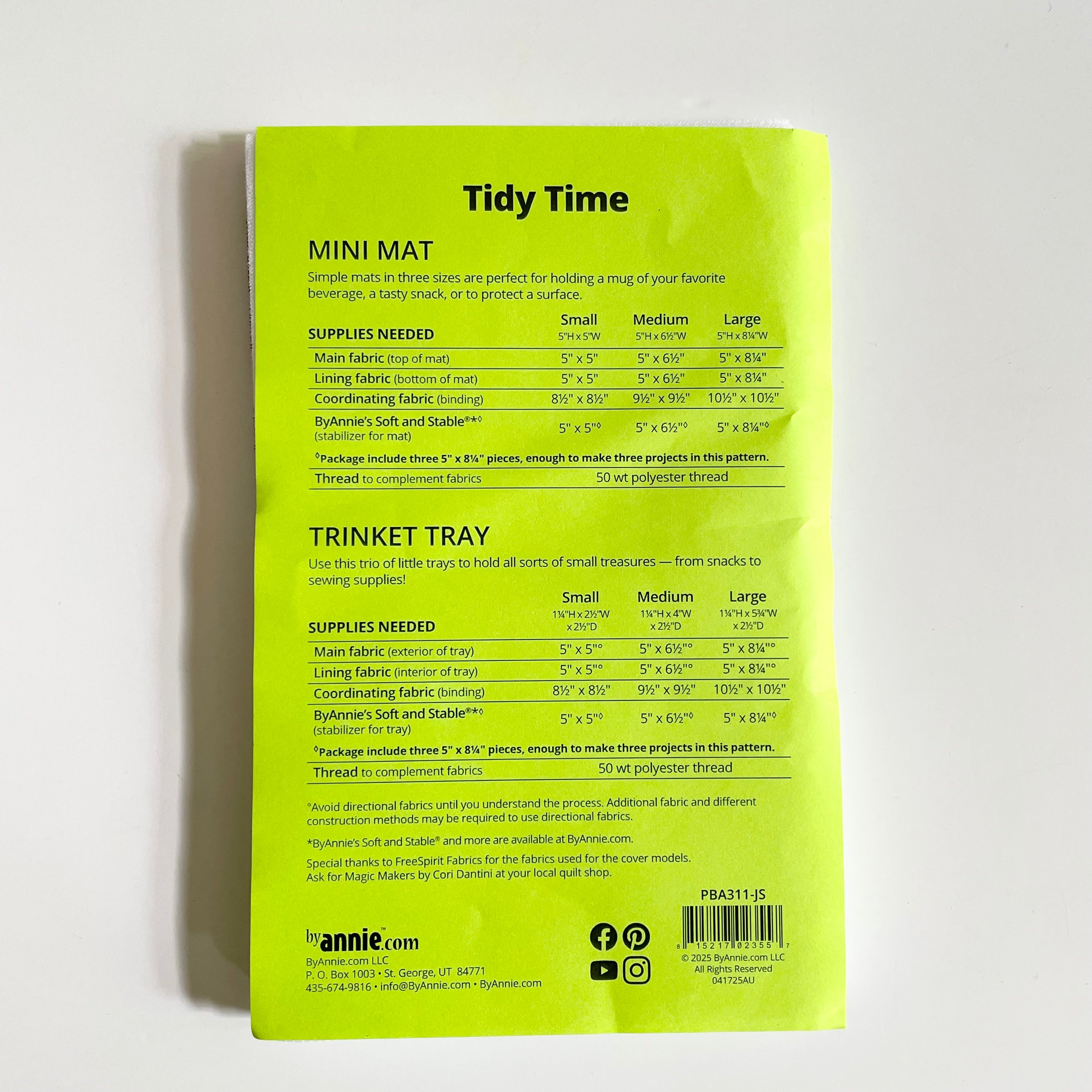 By Annie : Tidy Time Mini Mat & Trinket Tray