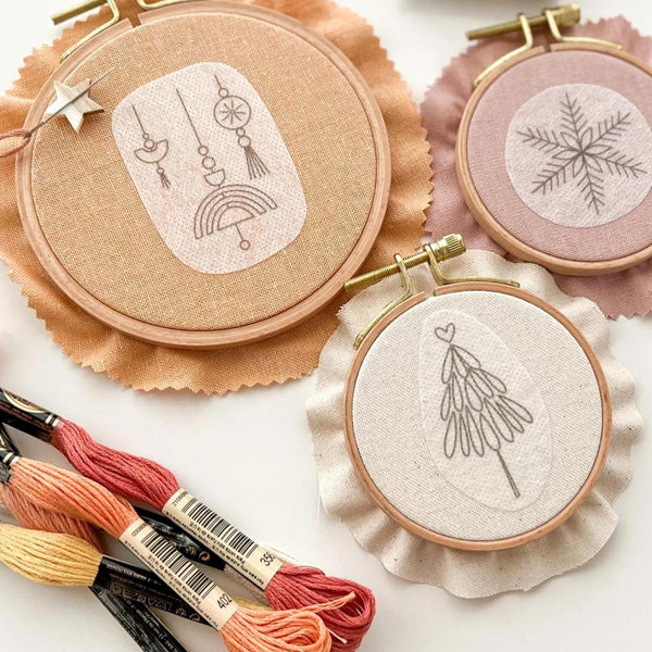 Holiday - themed stick and stitch embroidery designs
