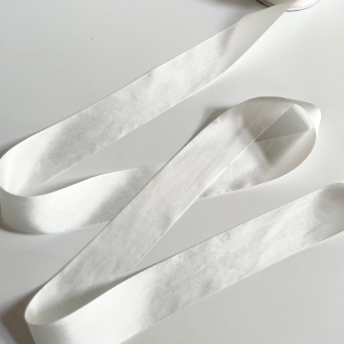 May Arts Silk Ribbon - White 1.25"