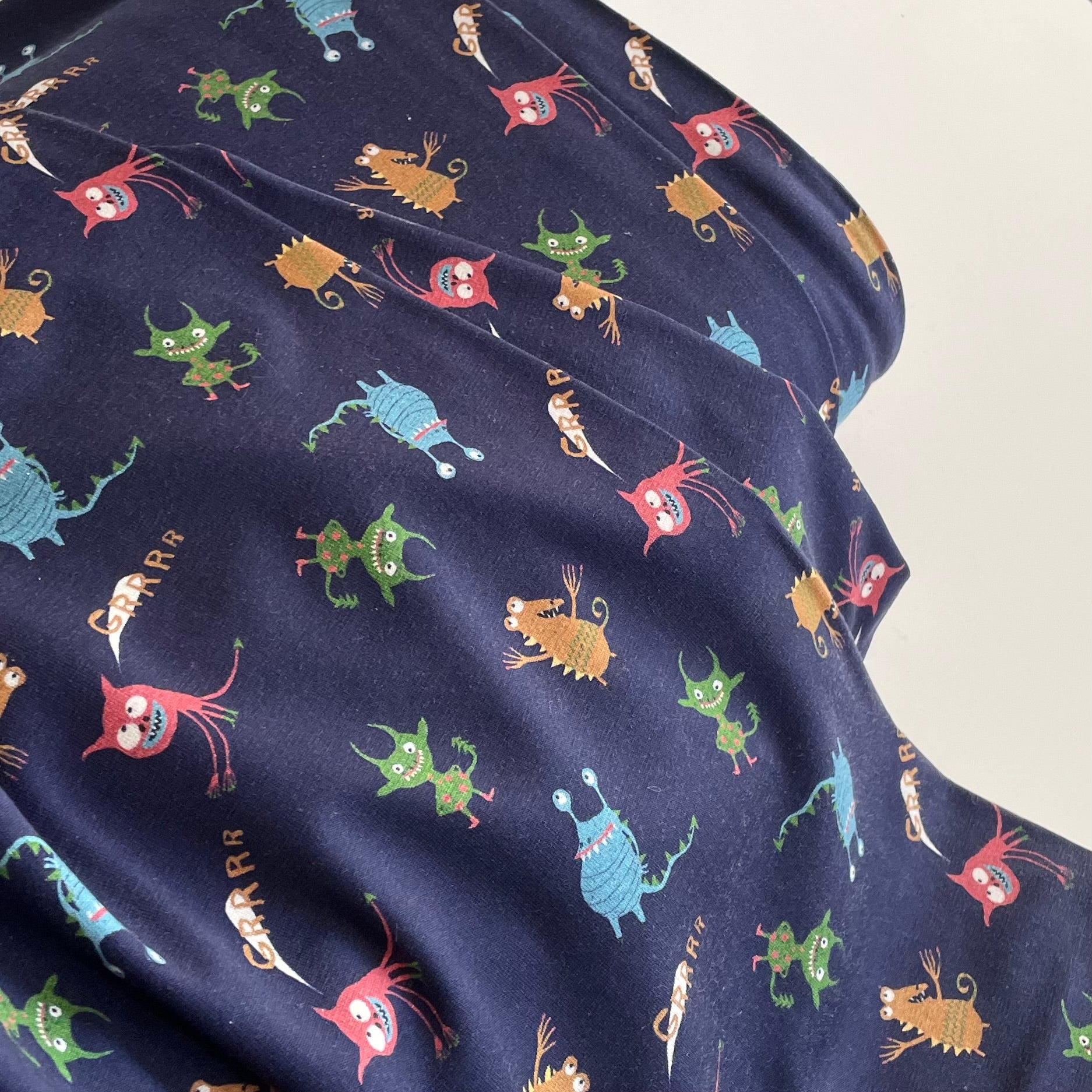 Organic Cotton Jersey - Monsters