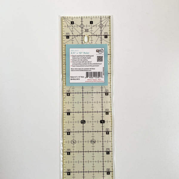 Quilters Select Clear Ruler - 2.5" x 12"