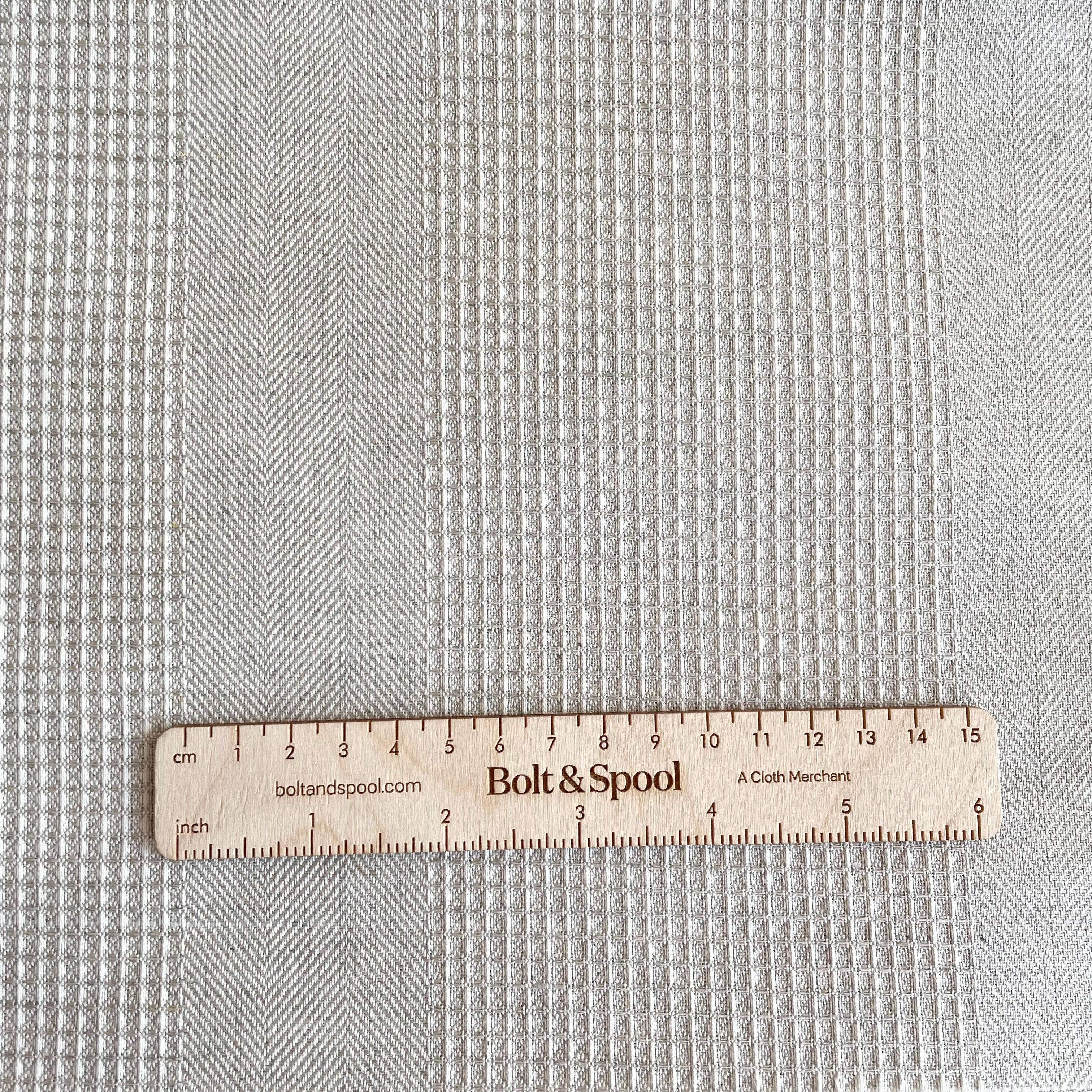 Waffle / Twill Stripe Linen - Natural