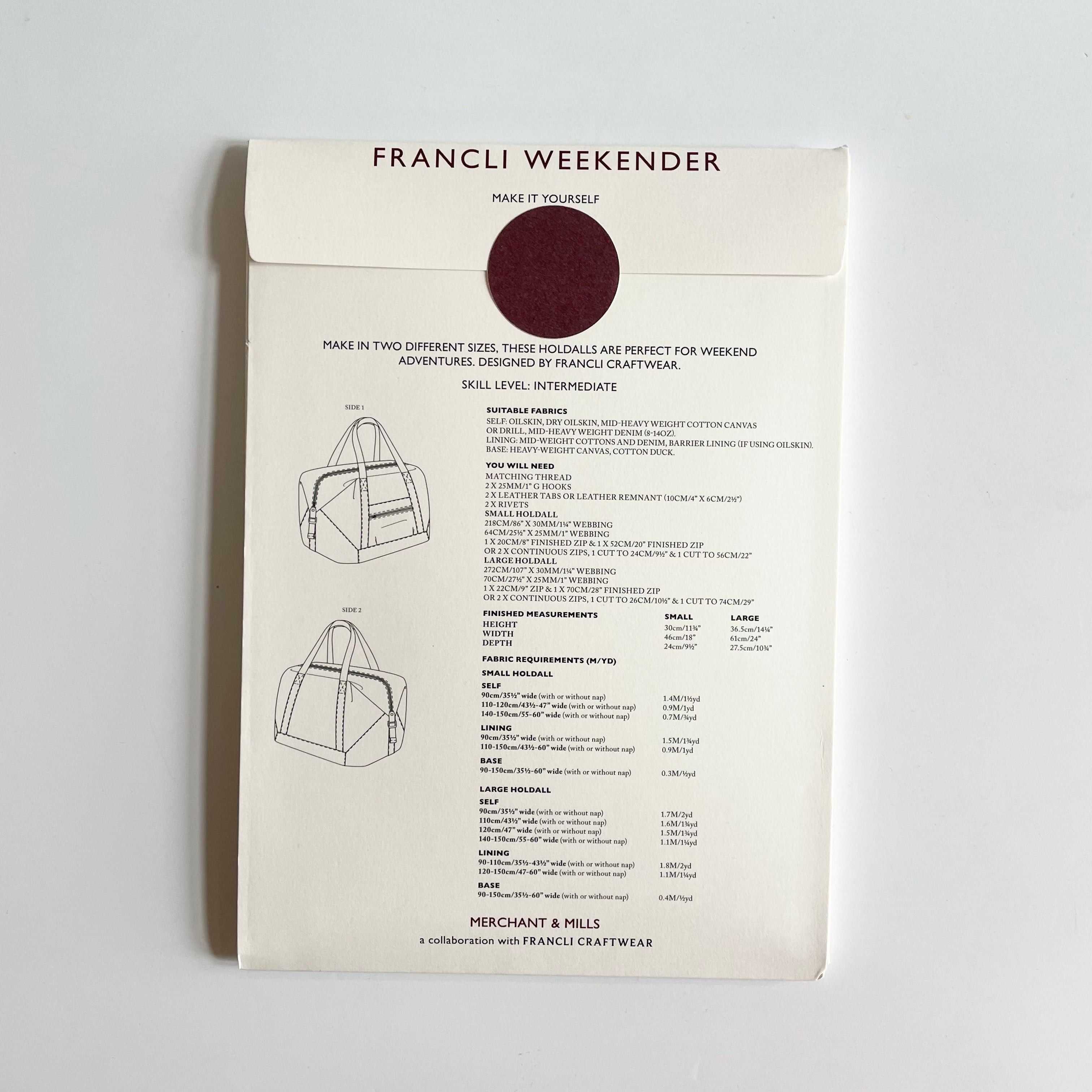 Merchant & Mills : Francli Weekender Bag