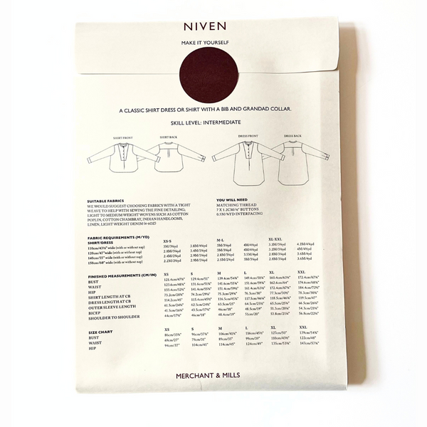 Merchant & Mills Pattern : The Niven