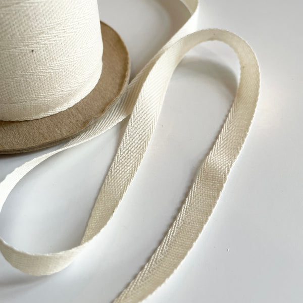 Lightweight Cotton Twill Tape - Natural 3/8"