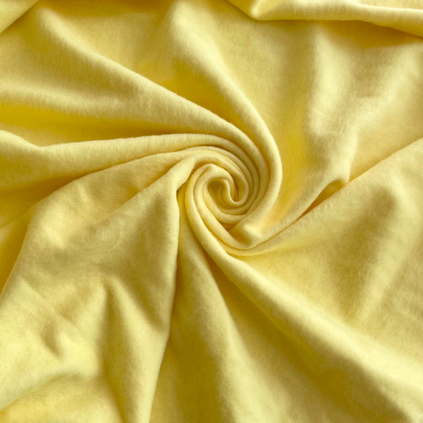 Organic Cotton Sweatshirt Fleece - Yellow Cream