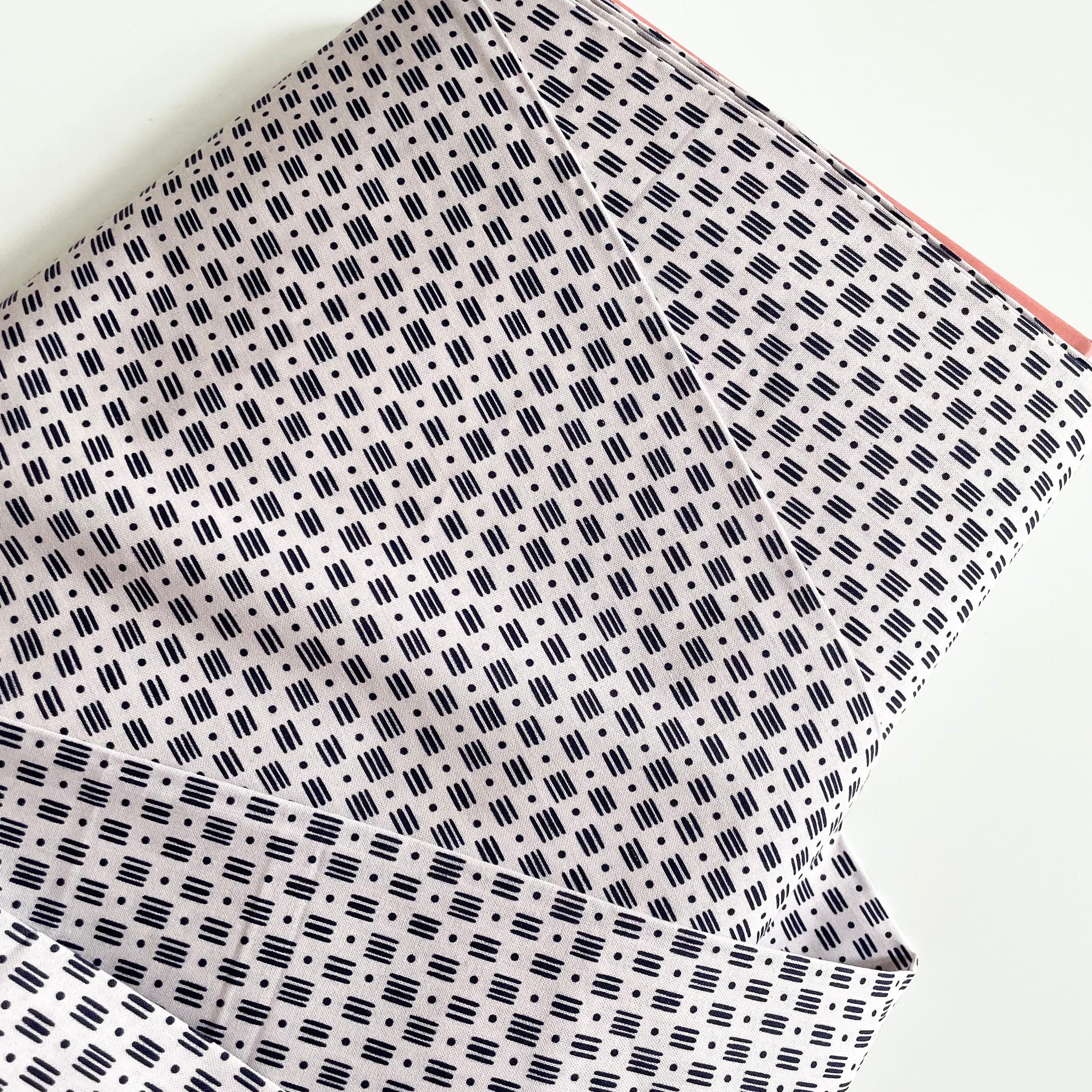 Felicity Fabrics : Sewn With Love - Dots and Dashed Natural quilting cotton