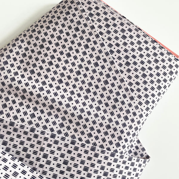 Felicity Fabrics : Sewn With Love - Dots and Dashed Natural quilting cotton