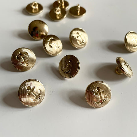 Plastic Anchor Shank Button - Gold