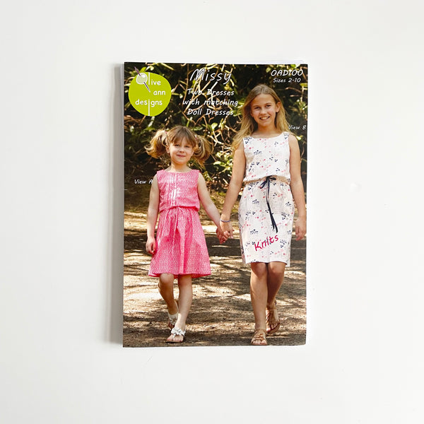 Olive Ann Patterns : Missy Dress & Doll Dress