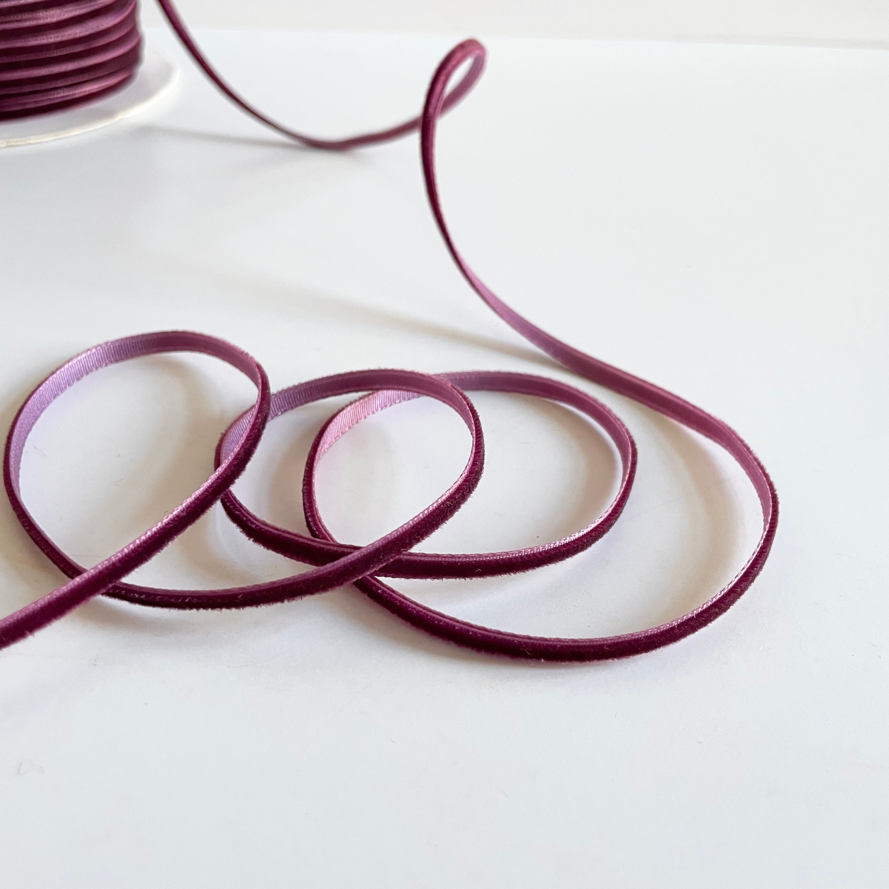 May Arts Velvet Ribbon - 1/8" Sangria