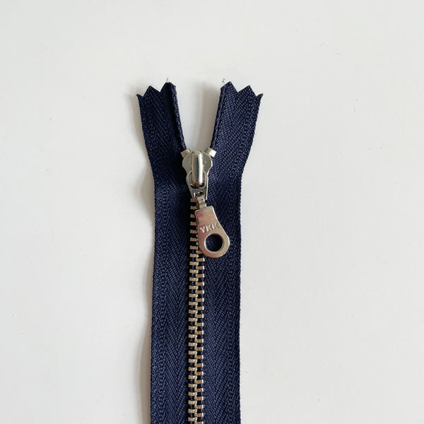 YKK Metal Donut-Pull Zipper - 12" midnight navy