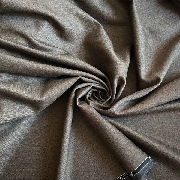 Super 100s Suiting Wool - Espresso fabric
