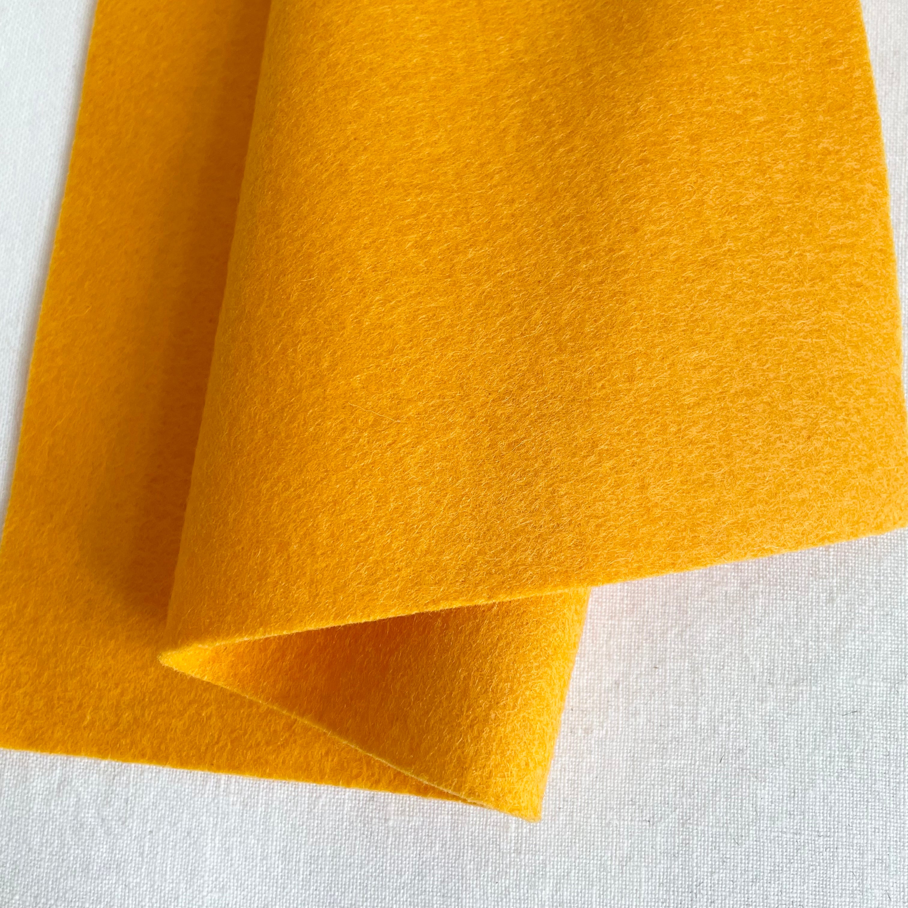 barefoot Wool Felt sunkist yellow orange