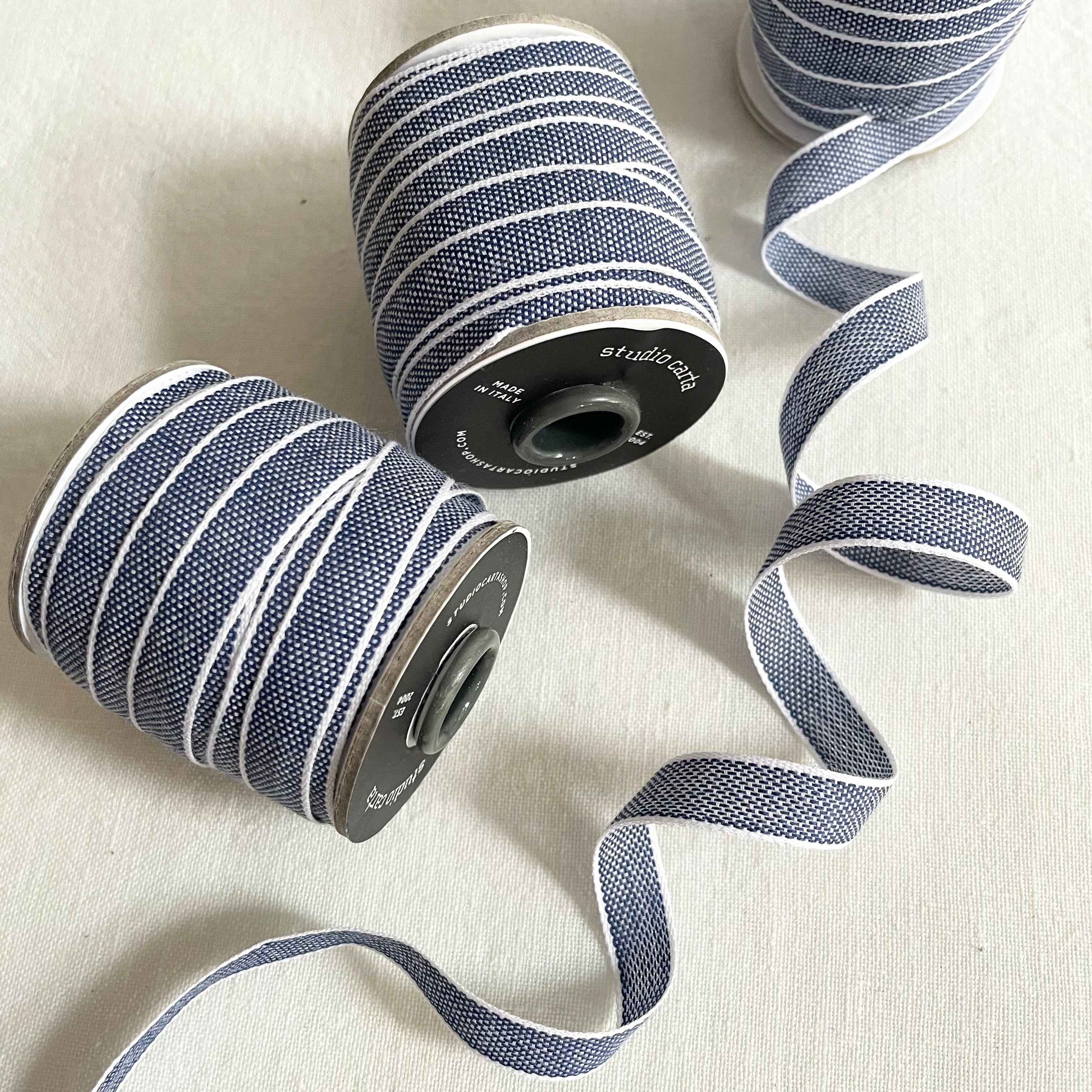 Studio Carta Drittofilo Cotton Ribbon - Navy / White