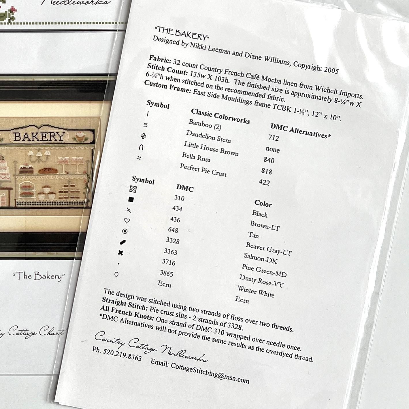 The Bakery Counted Cross Stitch Pattern