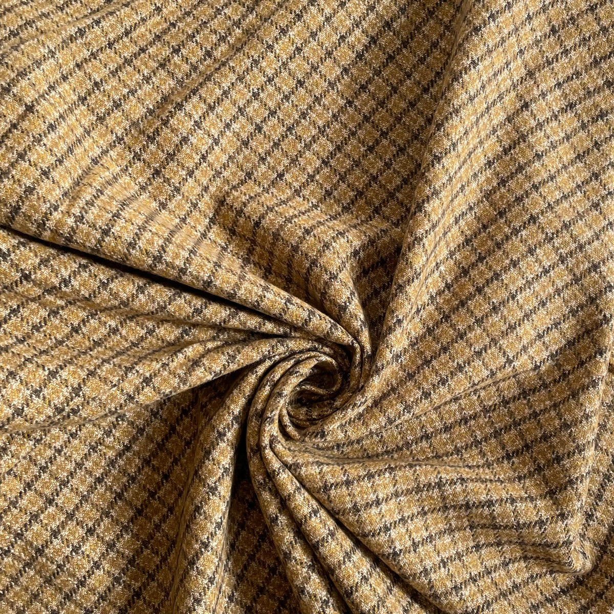 Yarn-Dyed Plaid Twill Flannel - Mustard / Black