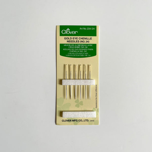 Clover Gold Eye Chenille Needles - Size 24
