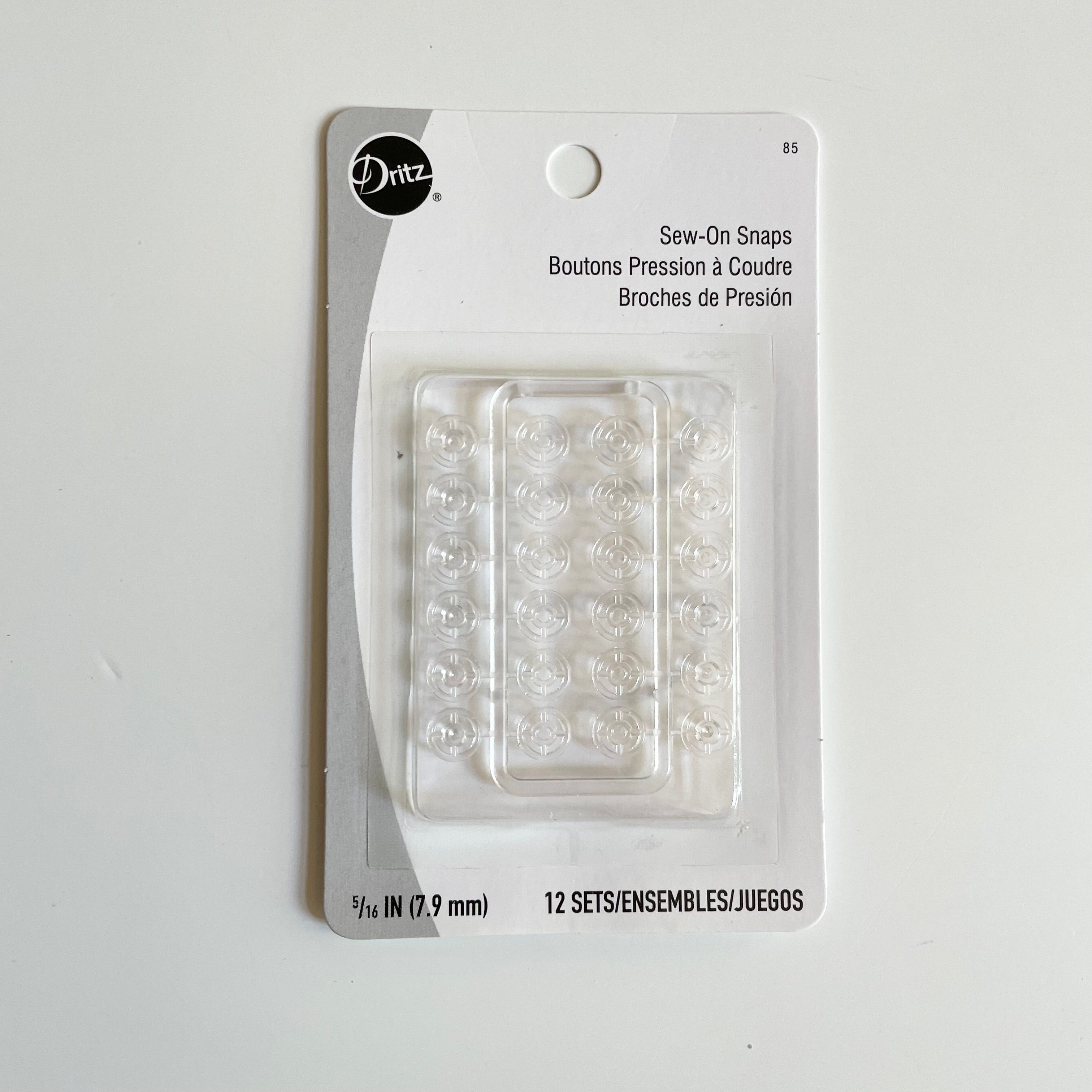 Dritz Sew-On Clear Snaps - 7.9 mm