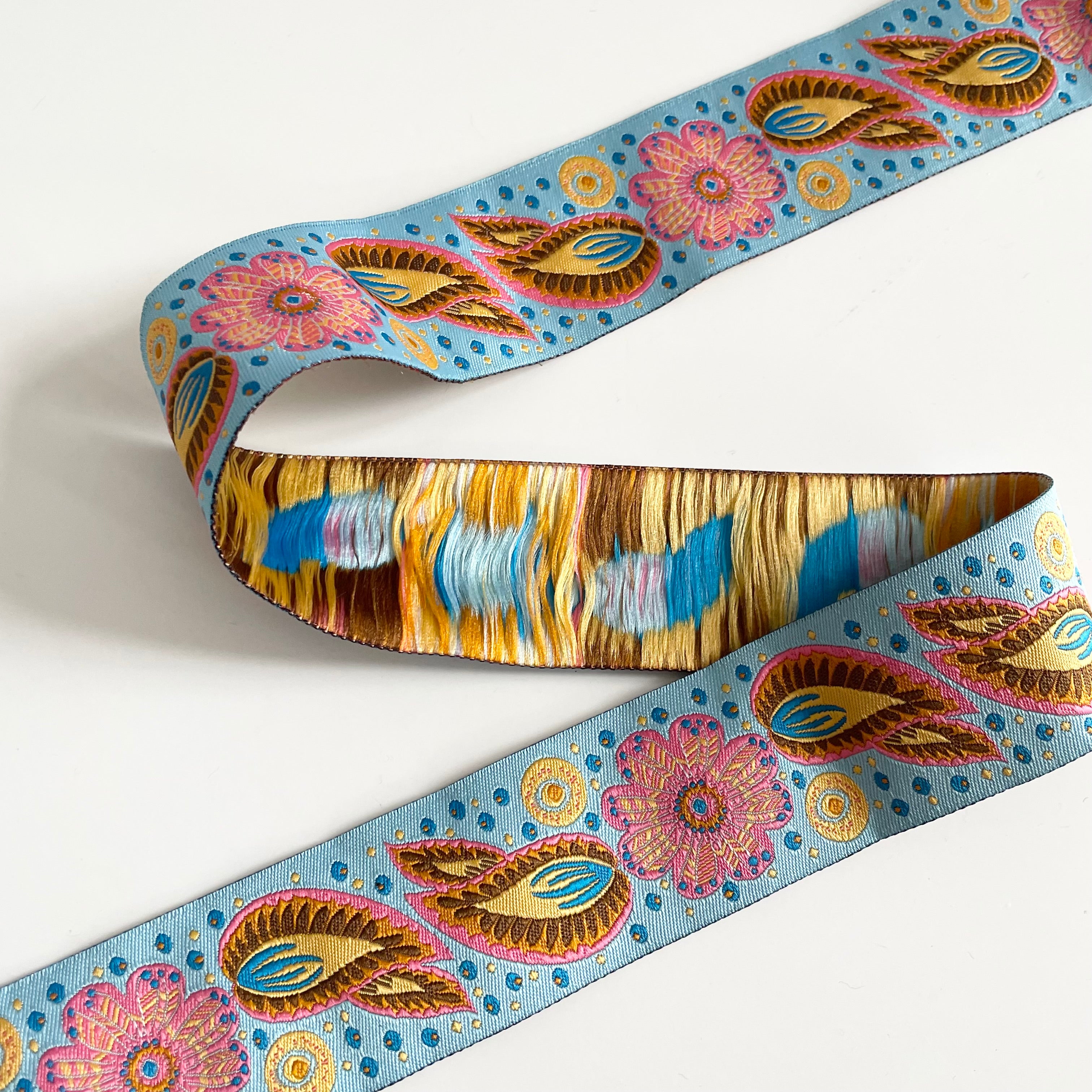 Anna Maria Ribbon : Flourish Paisley - Blue
