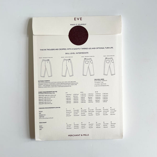 Merchant & Mills : Eve Trouser