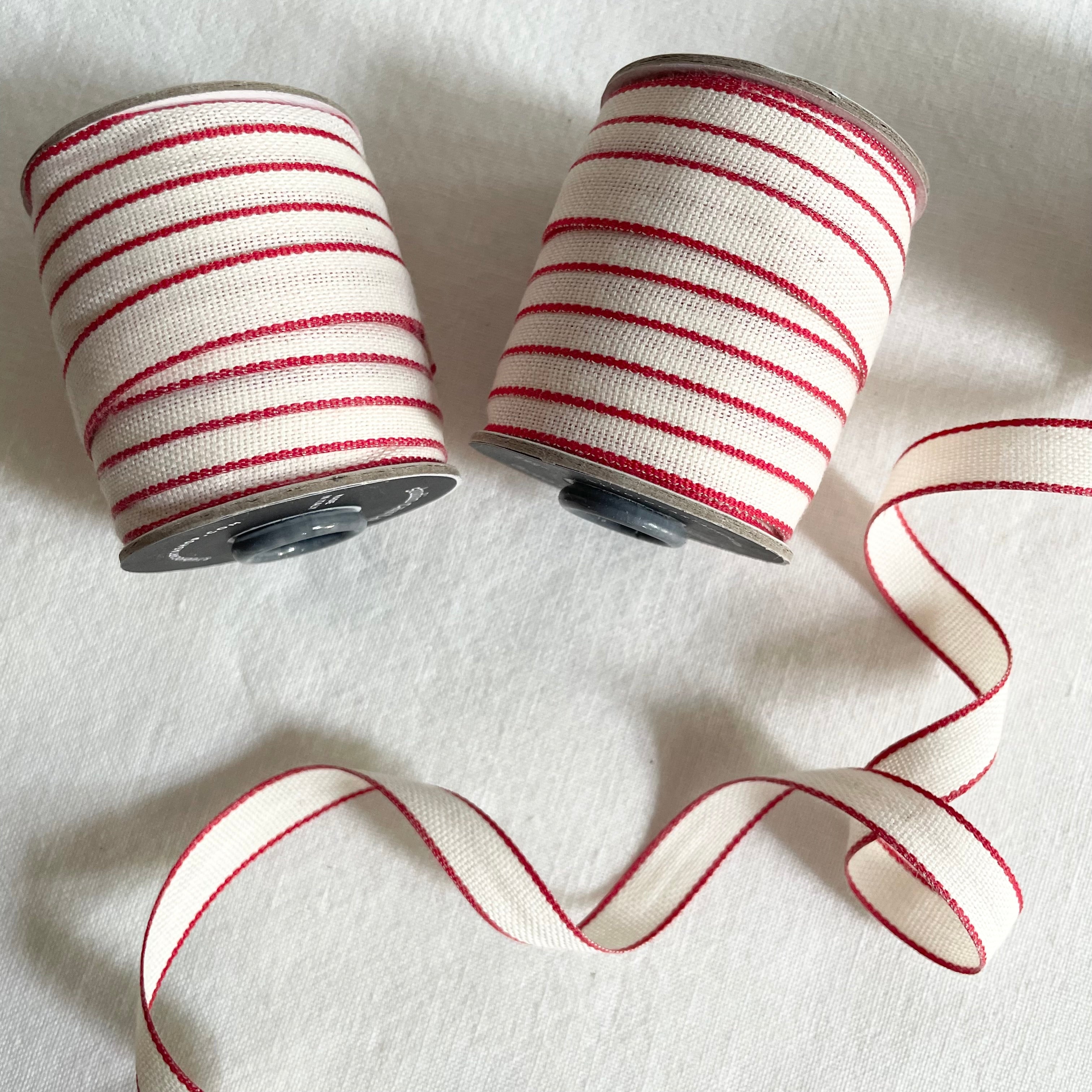 Studio Carta Drittofilo Cotton Ribbon - Natural / Red